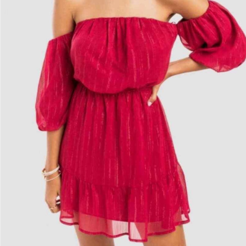 NWT Francesca’s Off the Shoulder Dress